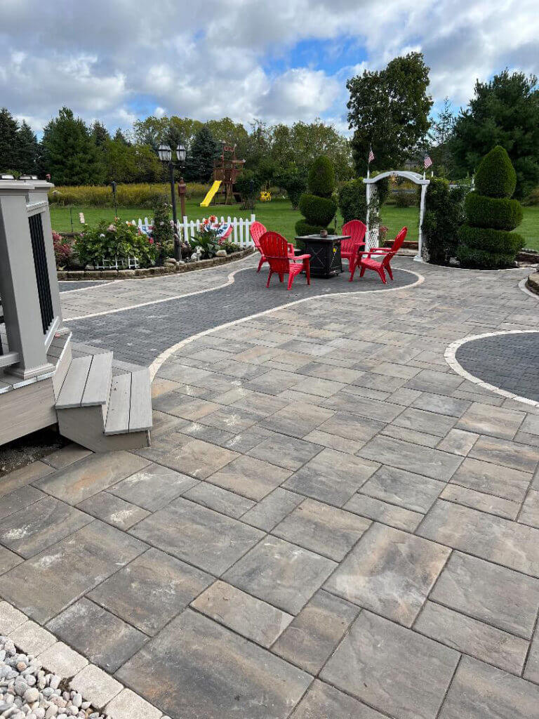 Newly paved patio